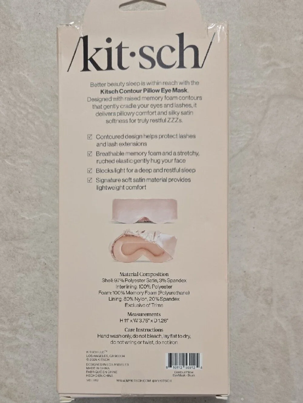 Kitsch Contour Pillow Eye Mask - Blush NEW